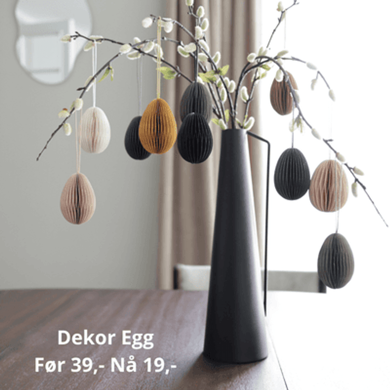 Dekorativ påskepynt i papir